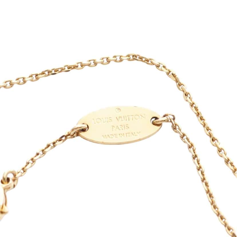 Louis Vuitton Gold Plated LV and Me Letter n Necklace Gold Metal Good condition - Model View