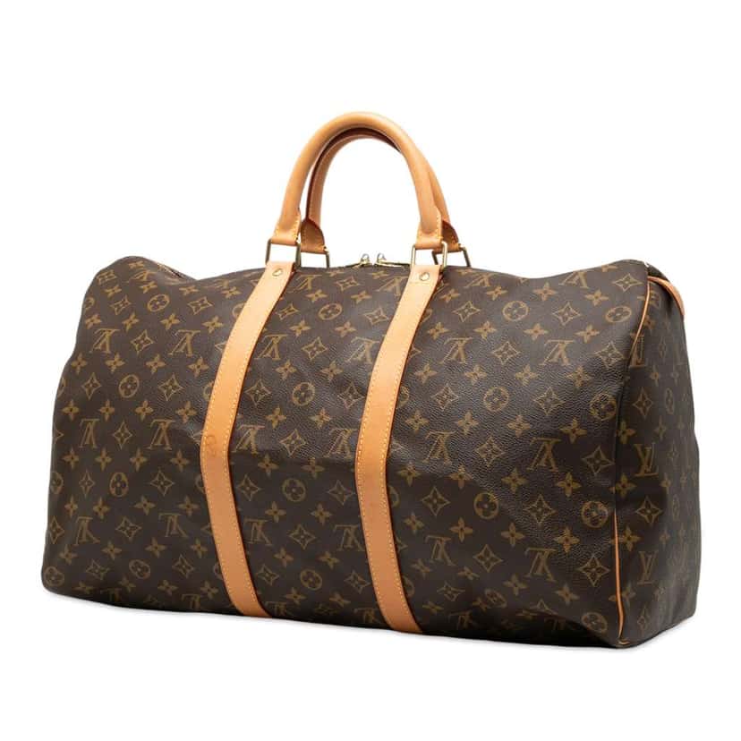 Louis Vuitton Monogram Keepall 50 Brown Good condition - Back View