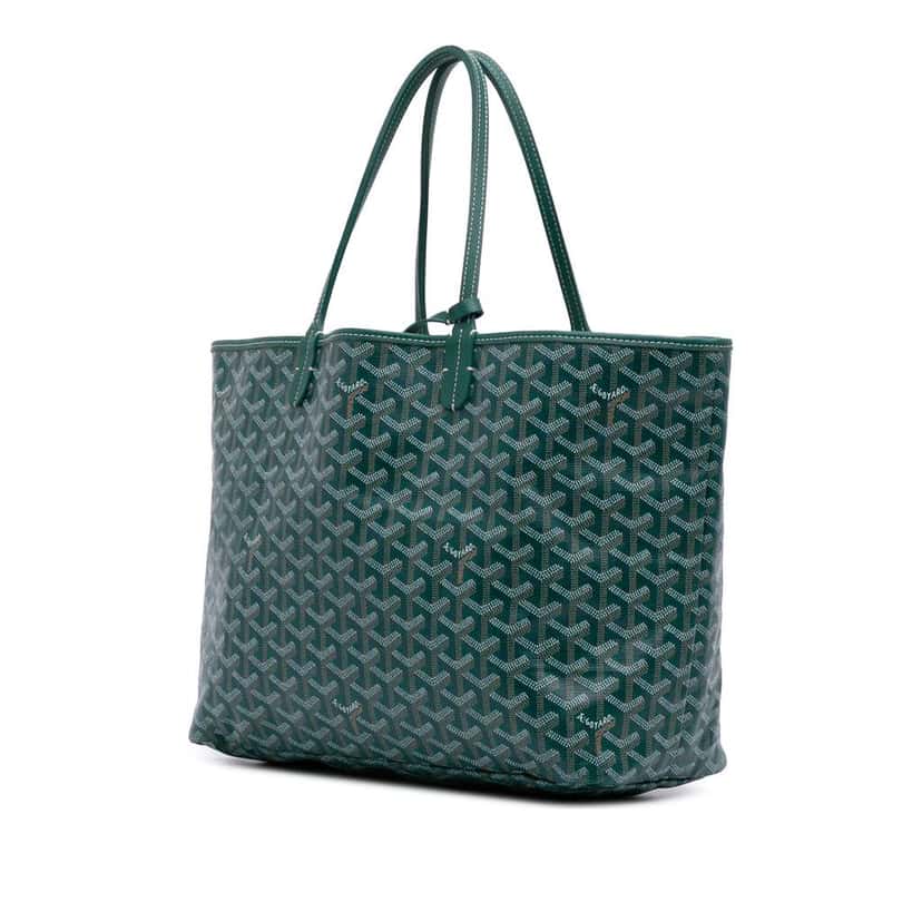 Goyard Goyardine Saint Louis PM Green Canvas Good condition - Back View