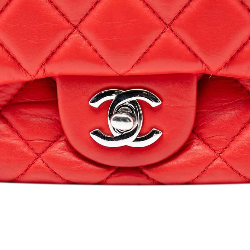 Chanel Jumbo Quilted Calfskin Tender Touch Flap Red Leather Good condition - Box View