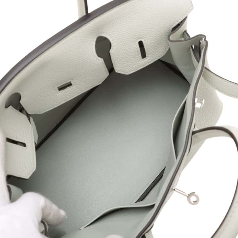 Hermès Togo Birkin Retourne 30 Green Leather Good condition - Inside View