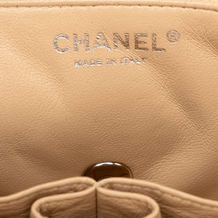 Chanel Classic Caviar East West Single Flap Brown Leather Good condition - Box View