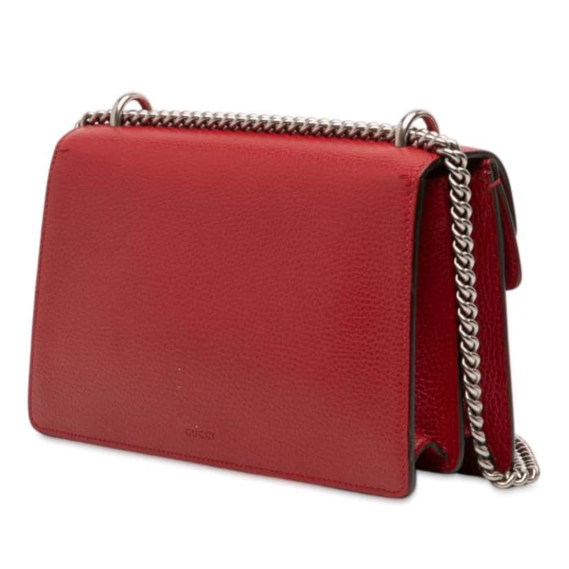 Gucci Small Leather Dionysus Shoulder Bag Red Leather Very good condition - Back View