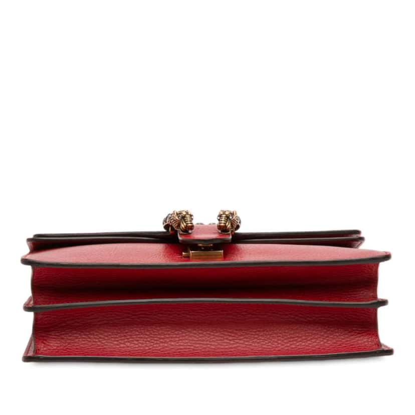 Gucci Small Leather Dionysus Shoulder Bag Red Leather Very good condition - Inside View