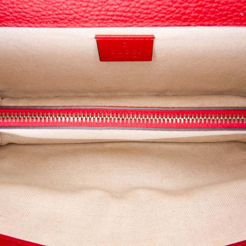 Gucci Small Leather Dionysus Shoulder Bag Red Leather Very good condition - Model View
