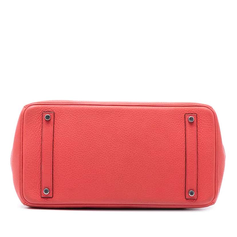 Hermès Clemence Birkin Retourne 35 Red Leather Good condition - Inside View