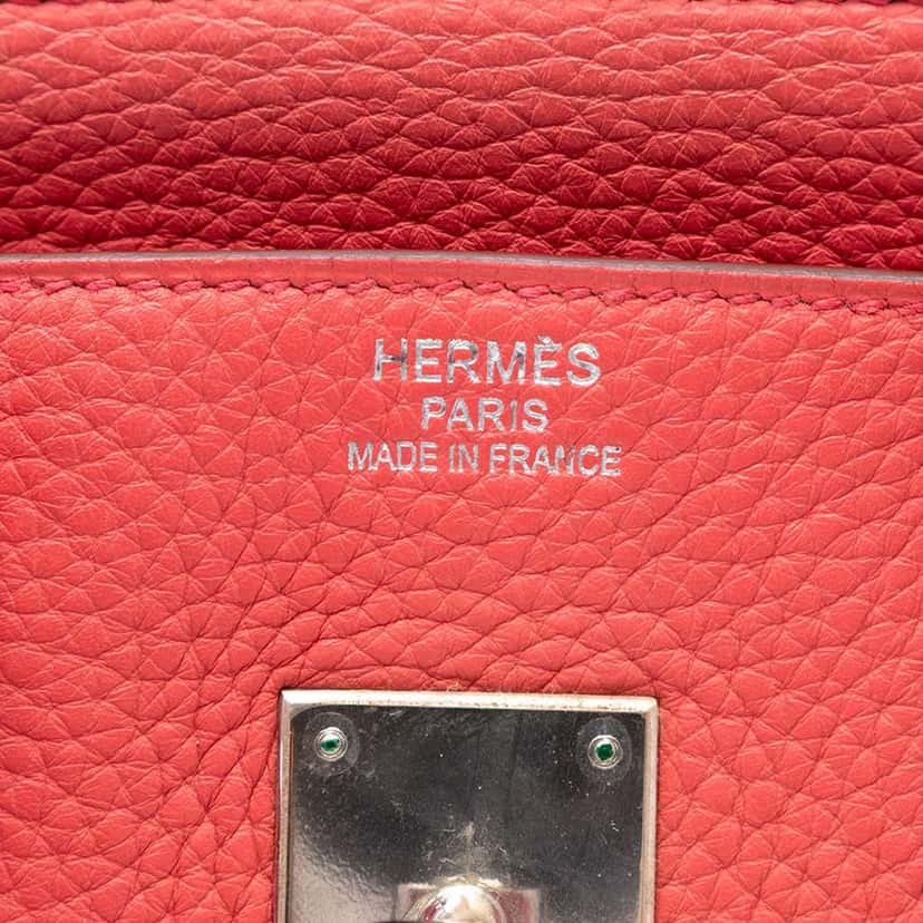Hermès Clemence Birkin Retourne 35 Red Leather Good condition - Box View