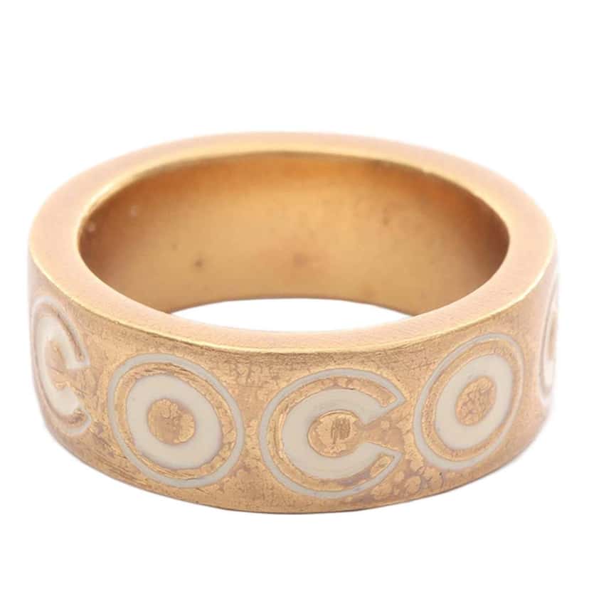 Chanel Gold Plated Coco Ring Gold Metal Good condition - Front View