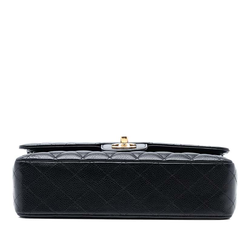 Chanel Medium Classic Caviar Double Flap Black Leather Good condition - Inside View