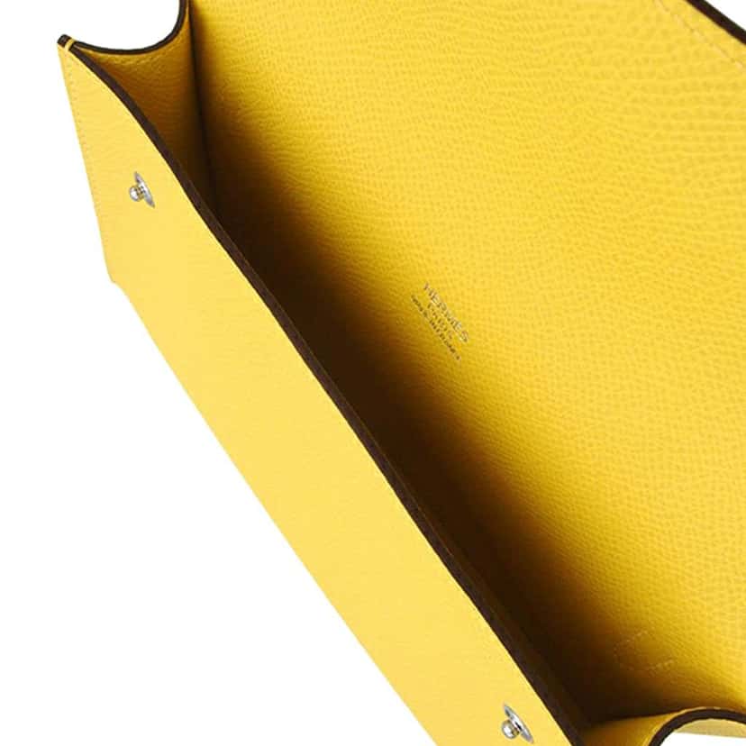 Hermès Epsom Hermesnap Wallet On Strap Yellow Leather Good condition - Model View