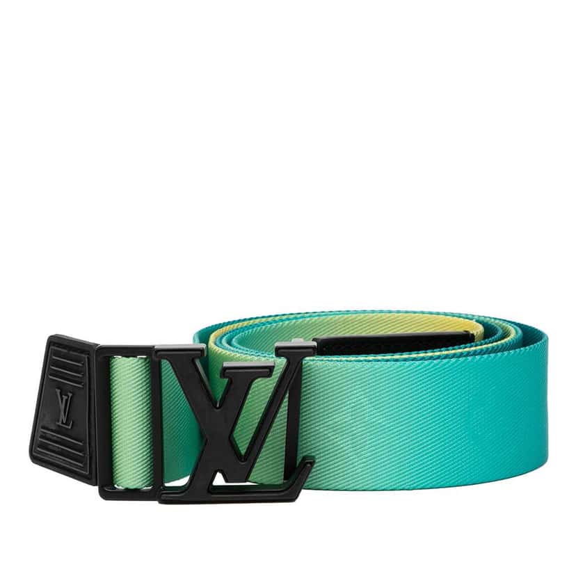 Louis Vuitton Nylon LV Initiales Webbing Belt Green Good condition - Front View