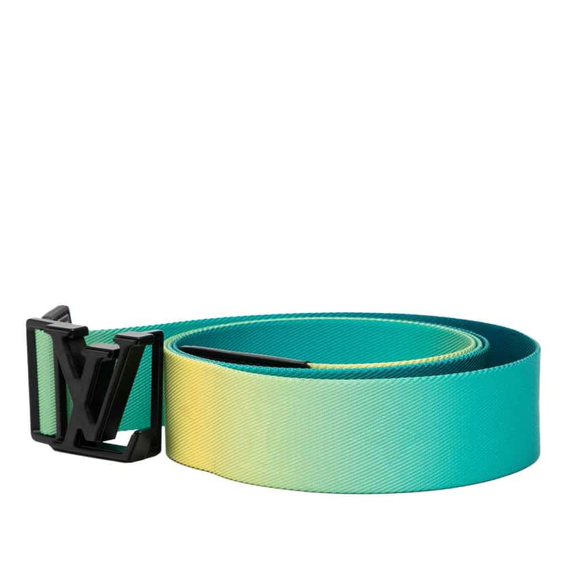 Louis Vuitton Nylon LV Initiales Webbing Belt Green Good condition - Back View