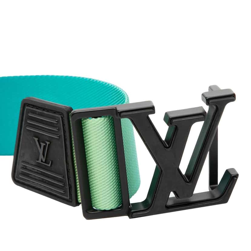 Louis Vuitton Nylon LV Initiales Webbing Belt Green Good condition - Model View