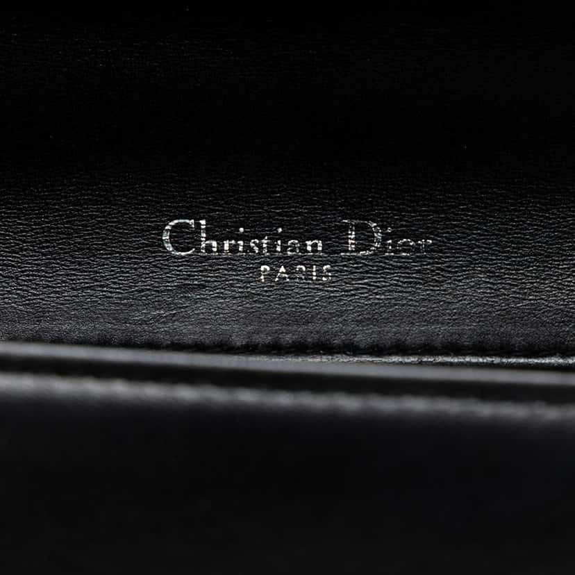 Dior Small Lambskin Diorama Flap Black Leather Good condition - Box View