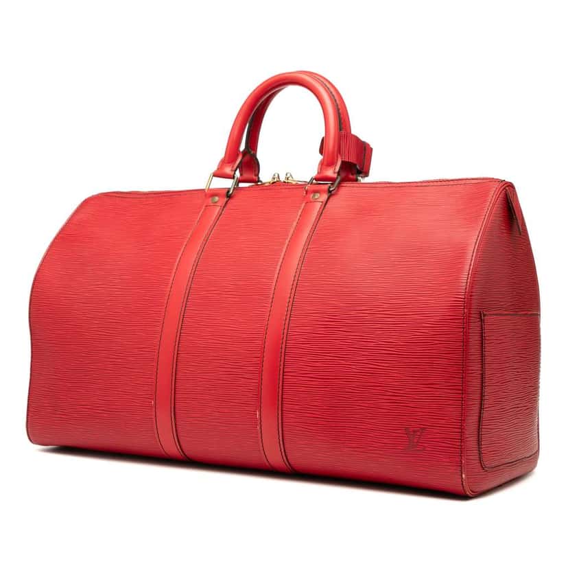 Louis Vuitton Epi Keepall 45 Red Leather Good condition - Back View