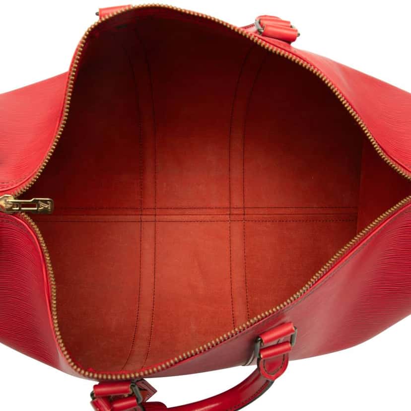Louis Vuitton Epi Keepall 45 Red Leather Good condition - Model View