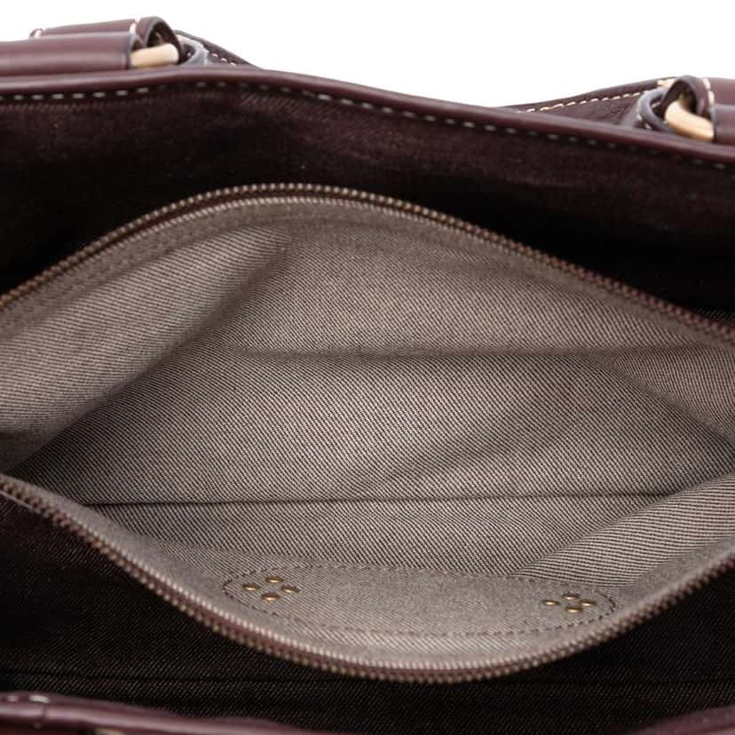 Celine Macadam Denim Boogie Handbag Red Denim Good condition - Model View