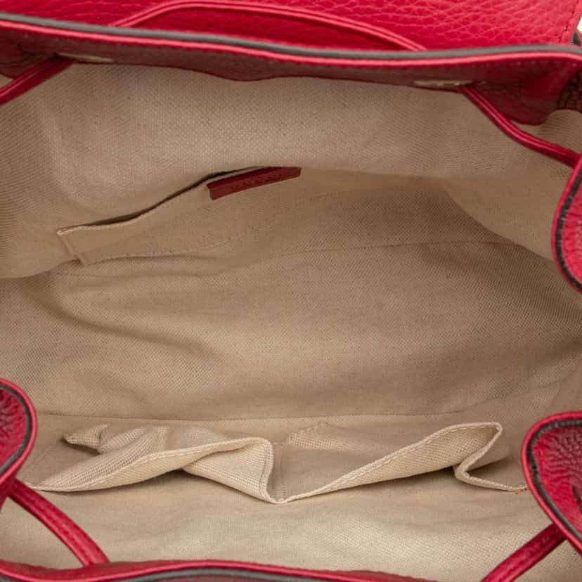 Gucci Leather Bamboo Tassel Backpack Pink Leather Good condition - Model View