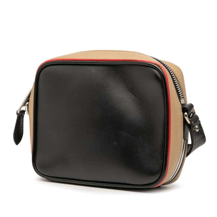 Burberry Leather Icon Stripe Crossbody Black Leather Good condition - Back View