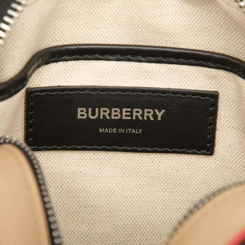 Burberry Leather Icon Stripe Crossbody Black Leather Good condition - Box View