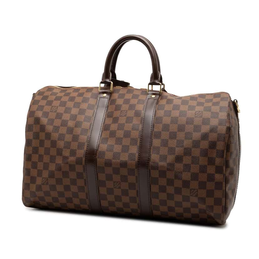 Louis Vuitton Damier Ebene Keepall Bandouliere 45 Brown Good condition - Back View