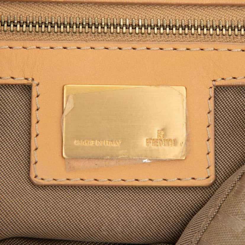 Fendi Zucchino Canvas Double Flap Mamma Brown Canvas Fair condition - Box View