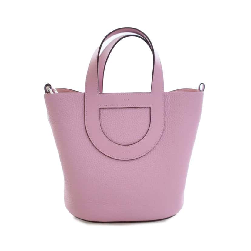 Hermès Clemence and Swift In The Loop 18 Pink Leather Good condition - Back View