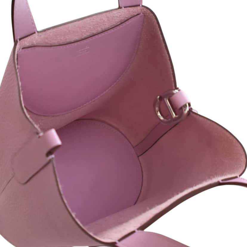 Hermès Clemence and Swift In The Loop 18 Pink Leather Good condition - Model View