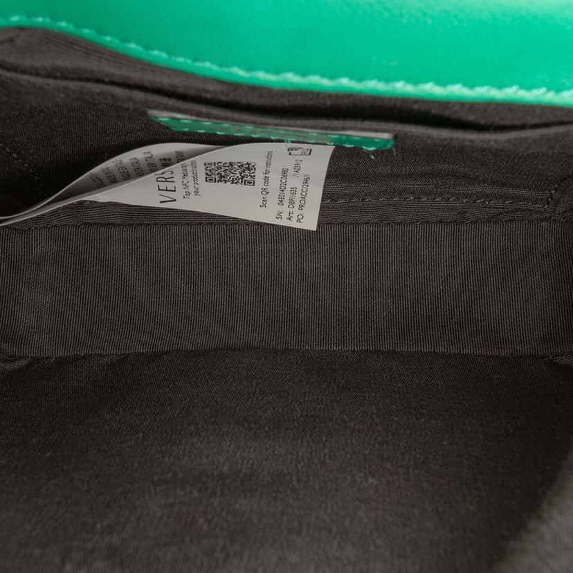 Versace Small Quilted Nappa Medusa Chain Crossbody Green Leather Good condition - Model View