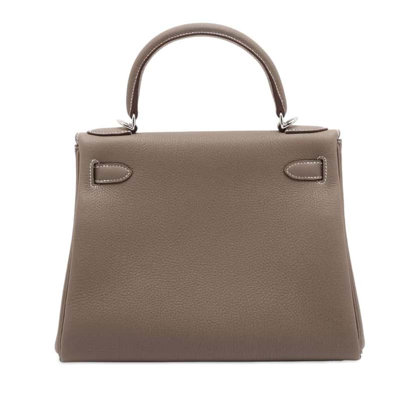 Hermès Togo Kelly II Retourne 28 Brown Leather Very good condition - Back View