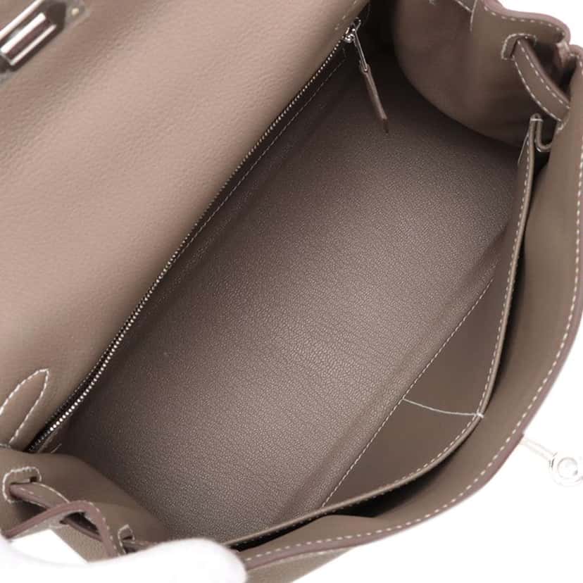 Hermès Togo Kelly II Retourne 28 Brown Leather Very good condition - Inside View