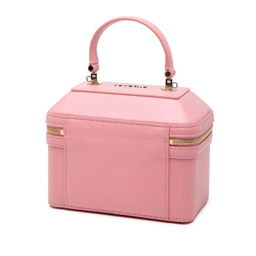 Bvlgari Leather Serpenti Forever Vanity Bag Pink Leather Good condition - Back View
