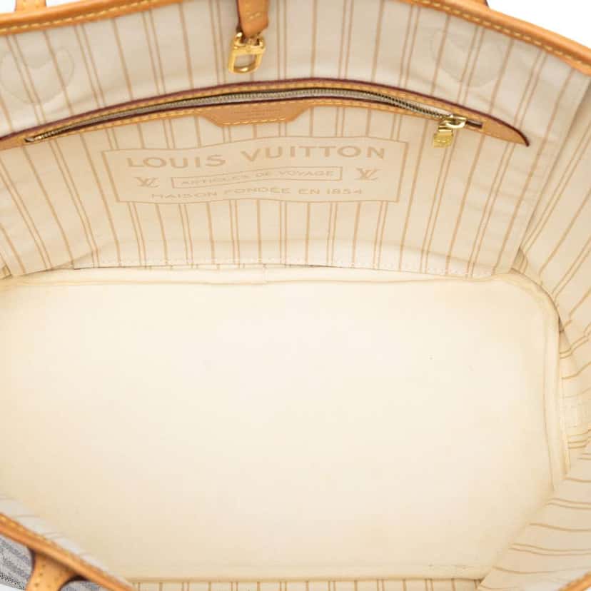Louis Vuitton Damier Azur Neverfull MM White Good condition - Model View