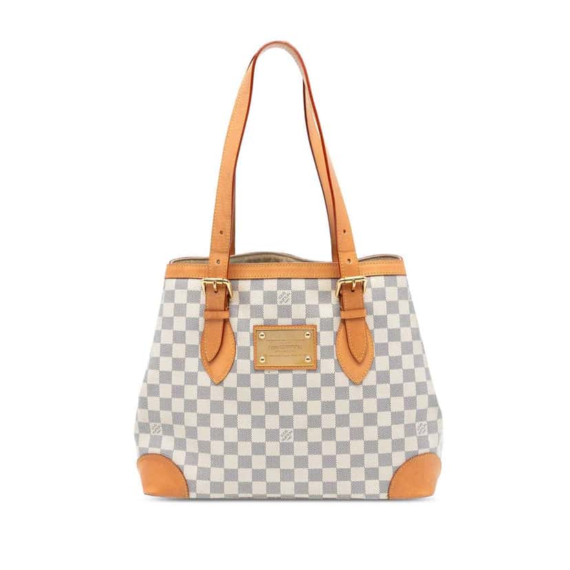 Louis Vuitton Damier Azur Hampstead MM White Good condition - Front View