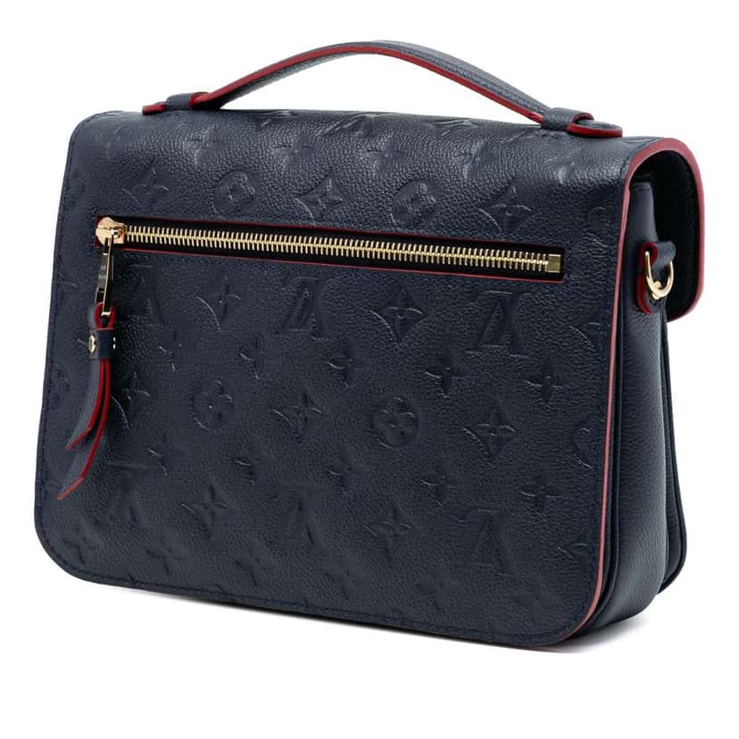 Louis Vuitton Monogram Empreinte Pochette Metis Blue Leather Good condition - Back View