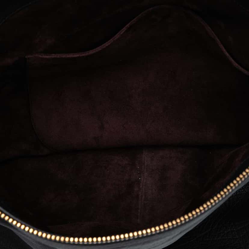 Burberry Large Calfskin Knight Shoulder Bag Black Leather Good condition - Model View