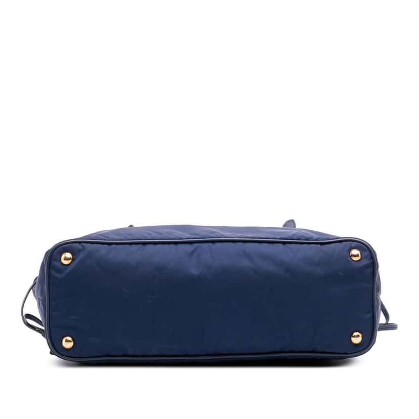 Prada Saffiano Trimmed Tessuto Tote Blue Good condition - Inside View