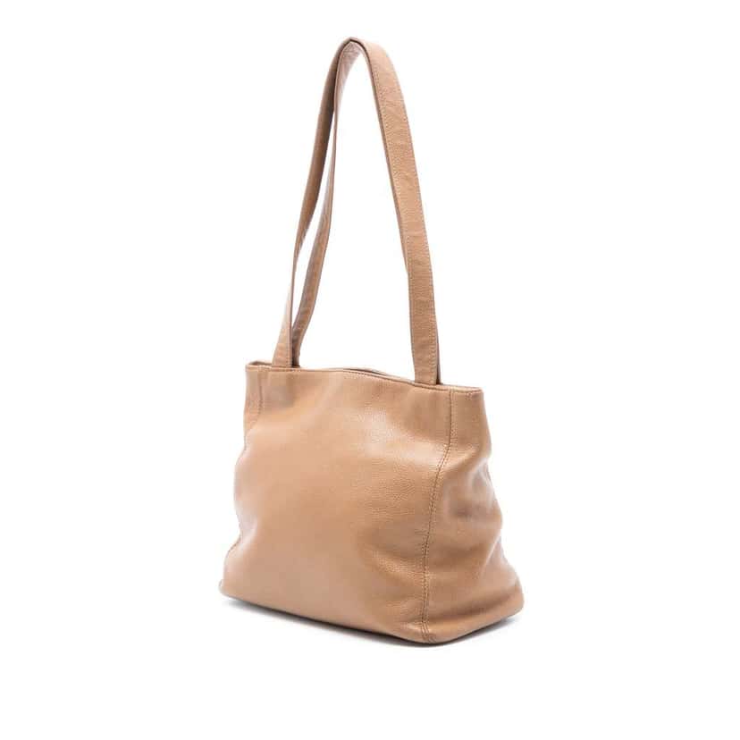 Chanel CC Lambskin Shoulder Bag Brown Leather Good condition - Back View