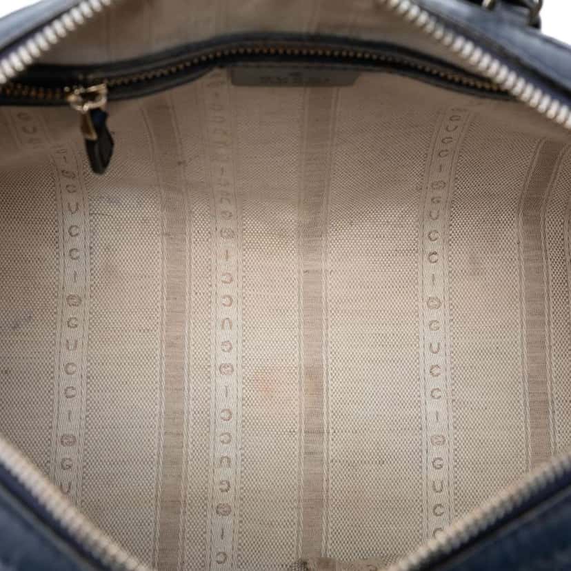 Gucci Diamante Leather Boston Bag Blue Leather Good condition - Model View