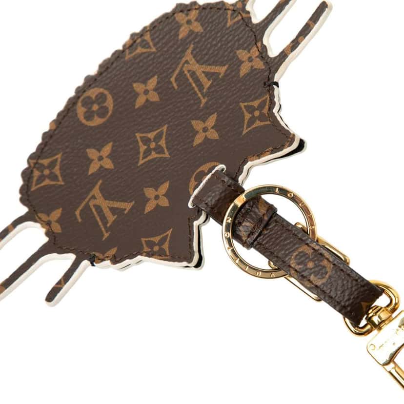 Louis Vuitton Limited Edition Grace Coddington Epi and Monogram Catogram Key Holder and Bag Charm Black Leather Good condition - Inside View