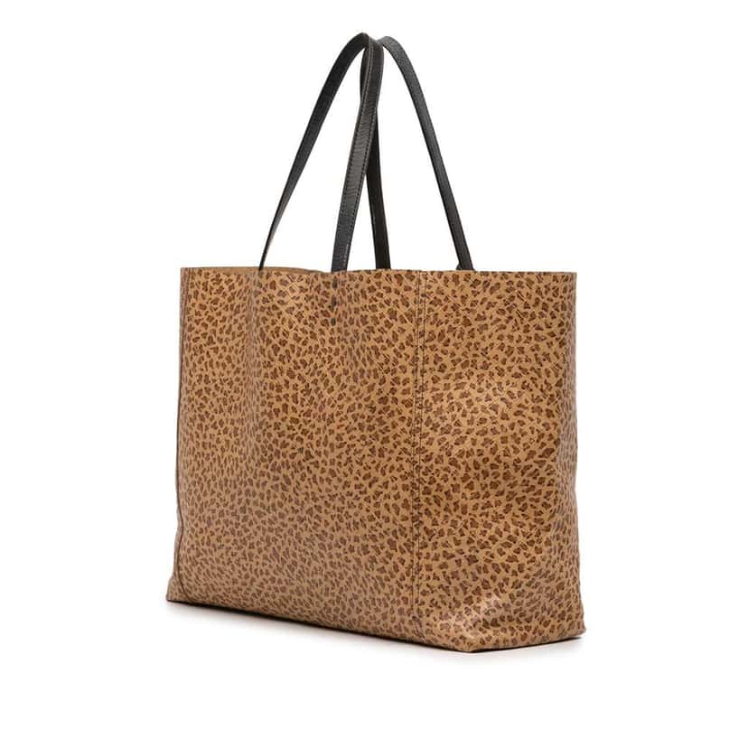 Bottega Veneta Printed Nappa Intrecciomirage Butterfly Tote Brown Leather Good condition - Back View