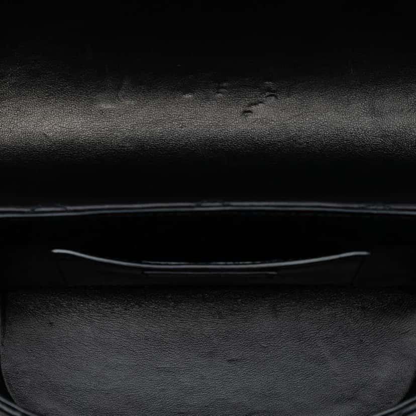 Saint Laurent Quilted Lambskin Monogram June Box Bag Black Leather Good condition - Model View