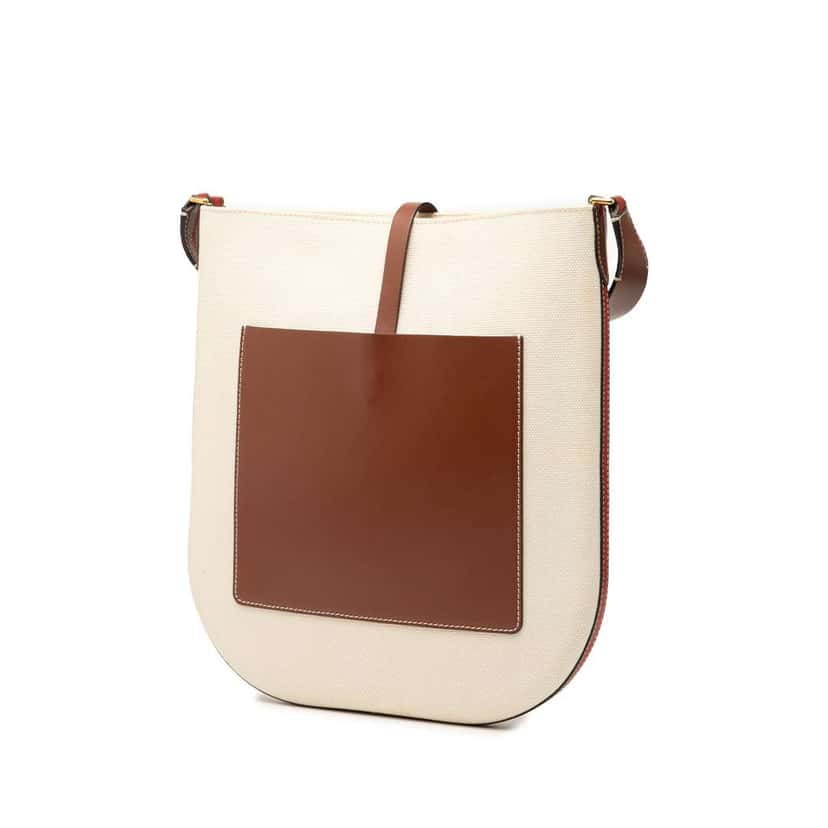 Burberry Printed Canvas Logo Anne Crossbody Brown Canvas Good condition - Back View