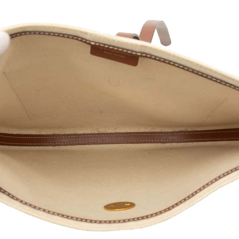 Burberry Printed Canvas Logo Anne Crossbody Brown Canvas Good condition - Model View