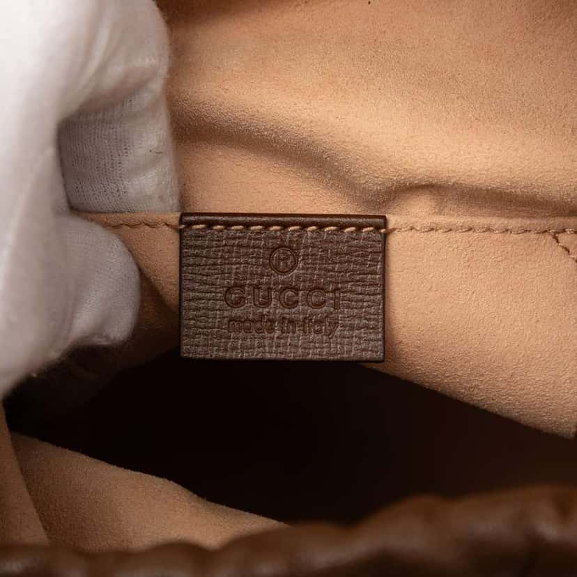 Gucci GG Canvas Horsebit 1955 Bucket Bag Brown Canvas Good condition - Box View