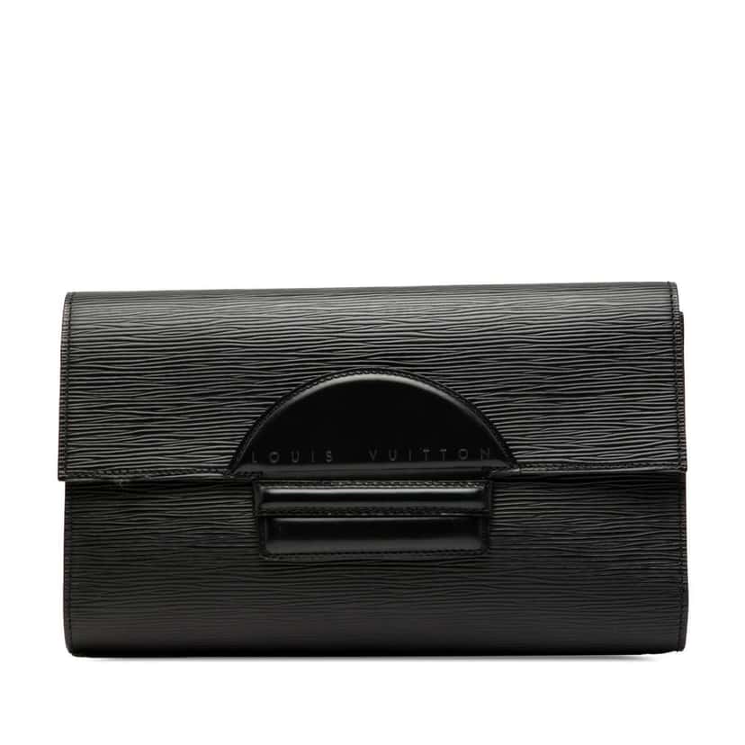 Louis Vuitton Epi Pochette Chaillot Black Leather Good condition - Front View