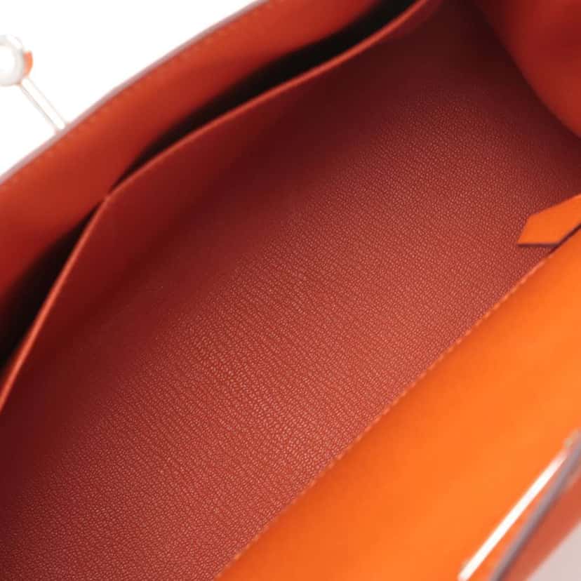 Hermès Epsom Kelly II Sellier 28 Orange Leather Good condition - Model View