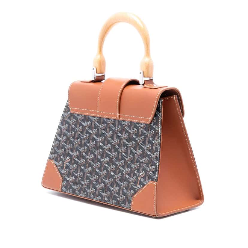 Goyard Goyardine Saigon Structured PM Black Canvas Good condition - Back View