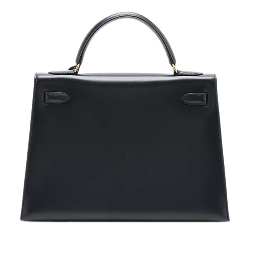 Hermès Box Calf Kelly Sellier 32 Blue Leather Good condition - Model View