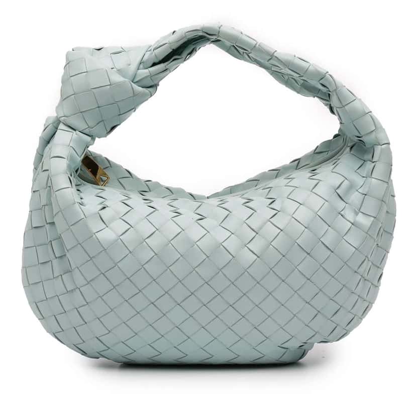 Bottega Veneta Teen Nappa Intrecciato Jodie Blue Leather Good condition - Front View